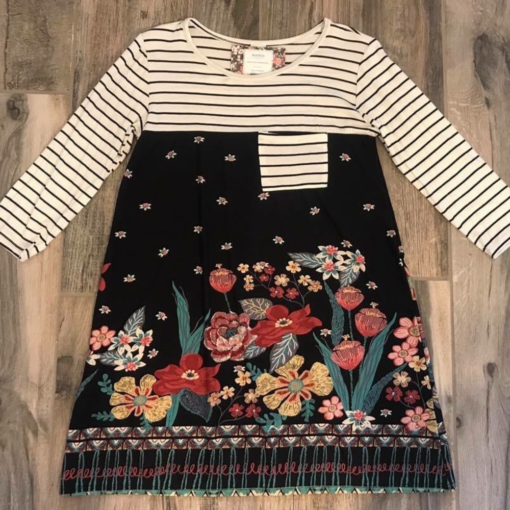 Mixed print tunic/dress